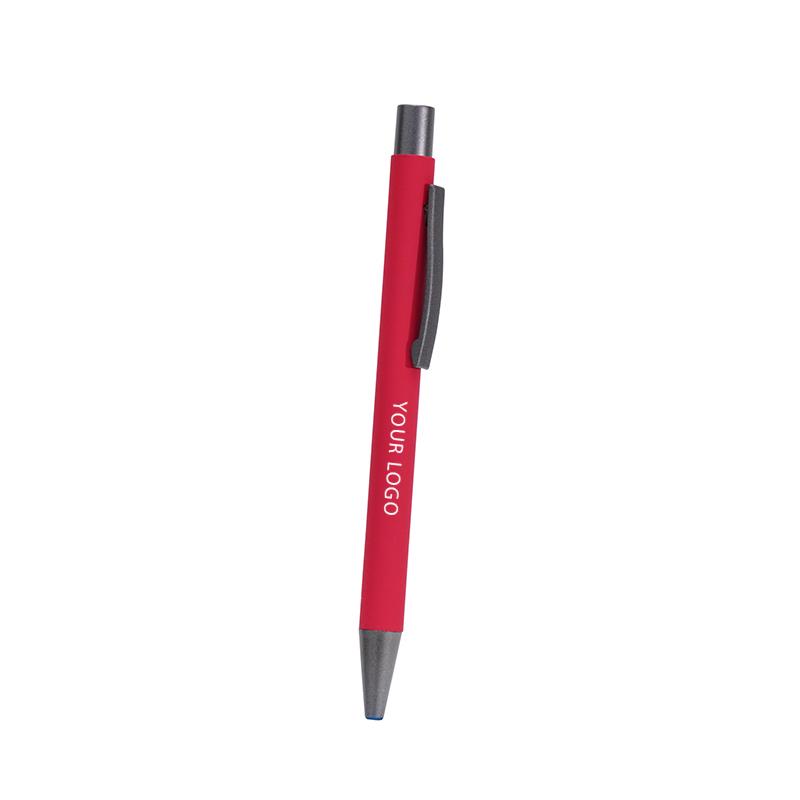 Silicon Coated Metal Pen - Red